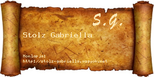 Stolz Gabriella névjegykártya